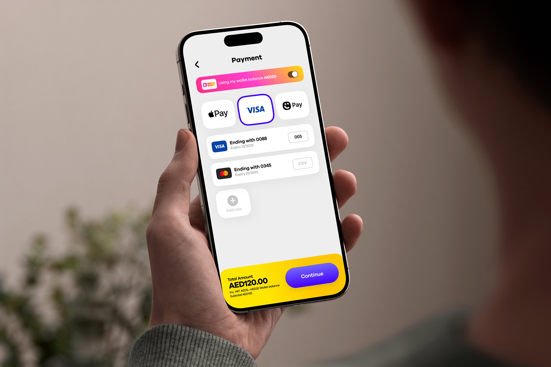 Dream Dubai payment screen