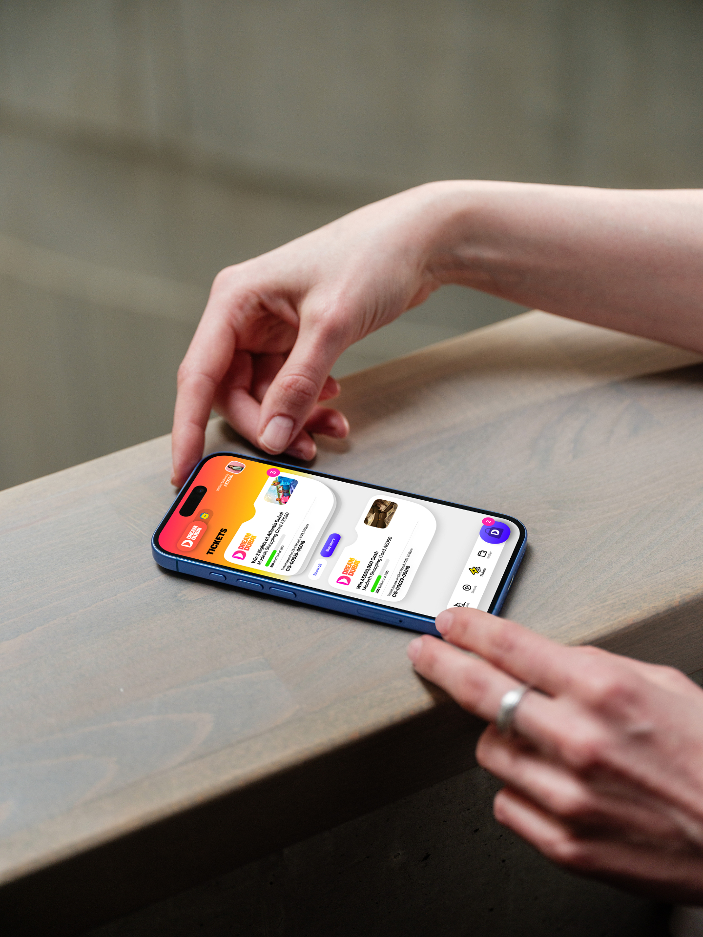 Dream Dubai tickets screen