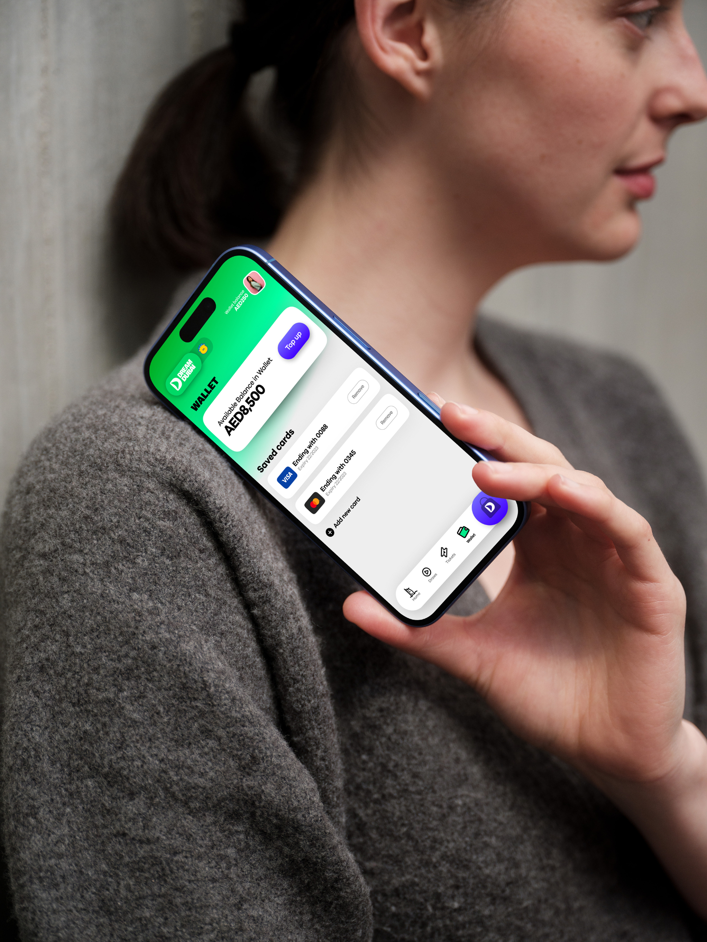 Dream Dubai wallet screen